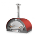 Front view of Clementi Original gas fired pizza oven in red
