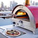 Clementino Gas Powered Pizza Oven in red lifestyle shot