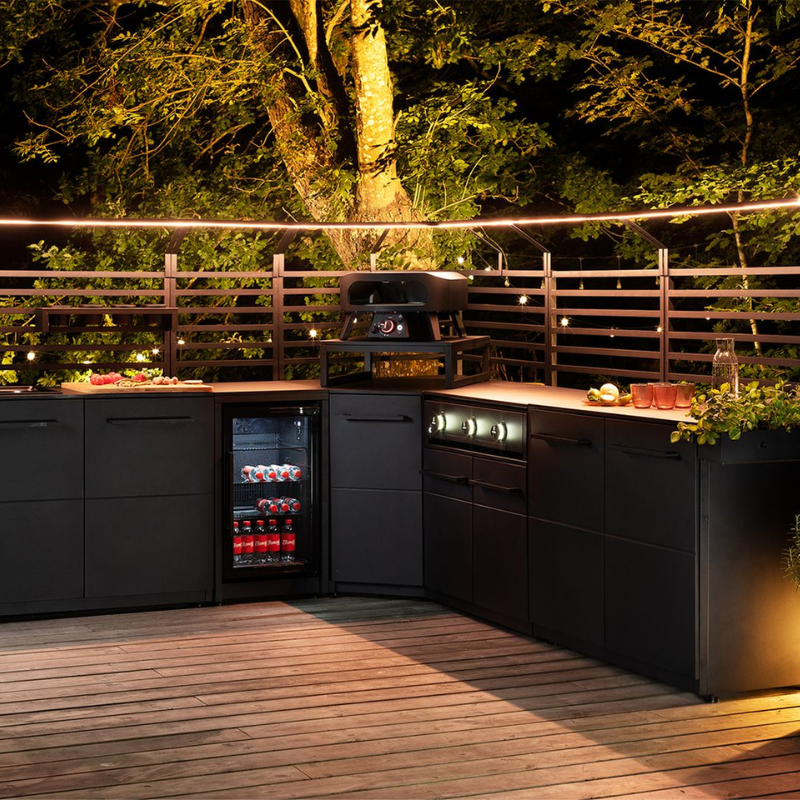 Cozze® Elements Outdoor Kitchen Low Grill Module with Steel Worktop