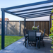 Deponti Giallo Aluminium Veranda with dining table underneath