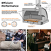 Dimensions and diagram of Fontana Riviera Wood Pizza Oven in Stainless Steel Including Trolley