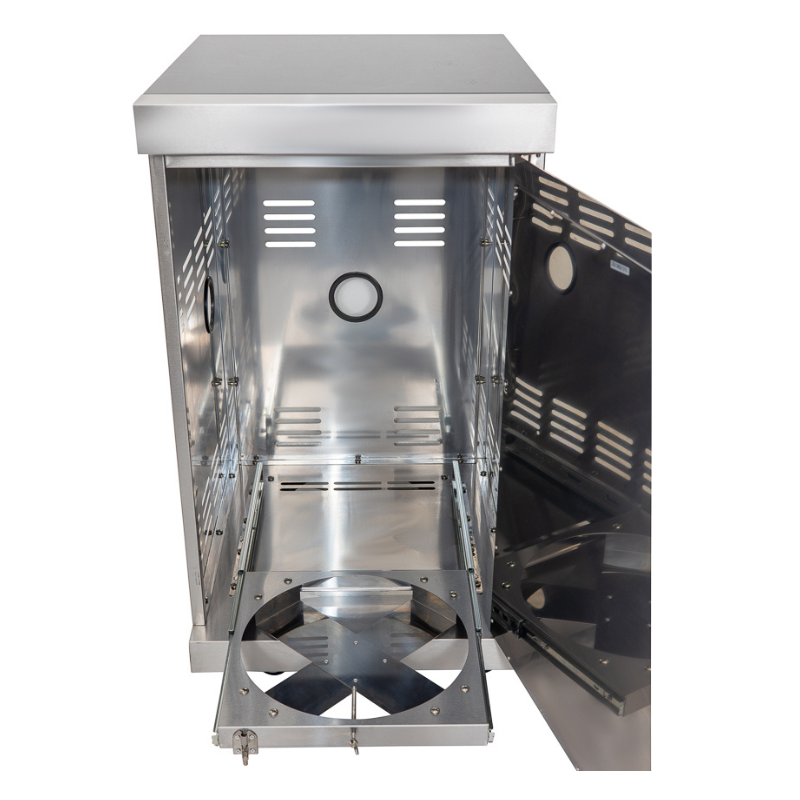 Door open on Front view of Gas Cabinet 