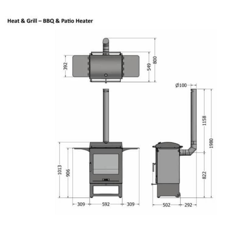 Hestia Heat 50 Outdoor Wood Burning Stove