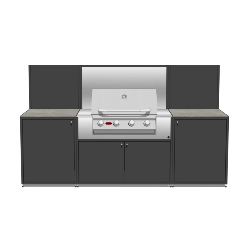 EO Chroma Modular Outdoor Kitchen with Built in Bull BBQ