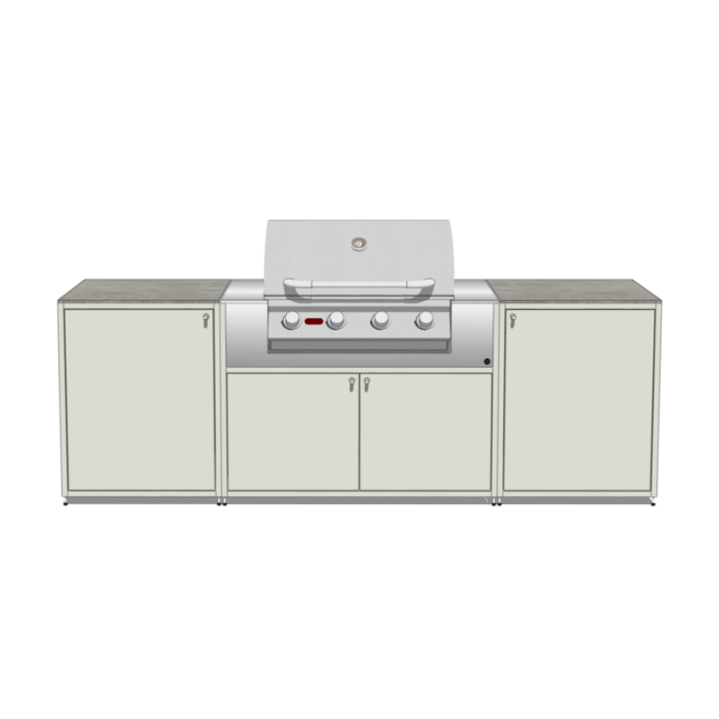EO Chroma Modular Outdoor Kitchen with Built in Bull BBQ