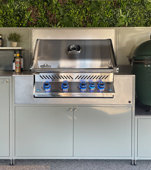 EO Chroma Modular Outdoor Kitchen in 304 grade Stainless Steel with Large Big Green Egg