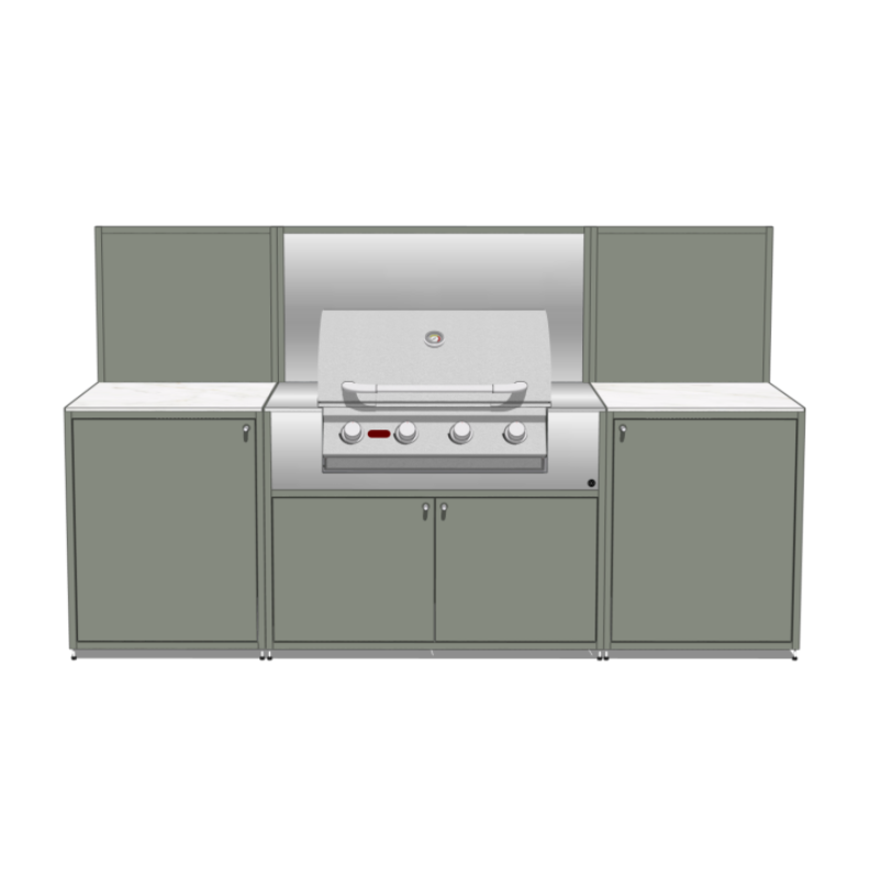EO Chroma Modular Outdoor Kitchen with Built in Bull BBQ