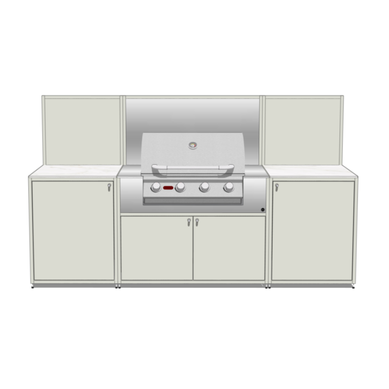 EO Chroma Modular Outdoor Kitchen with Built in Bull BBQ