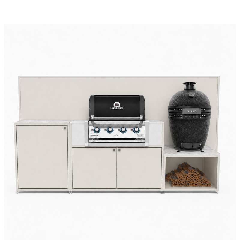 EO Chroma Silk Edition with Broil King Built 420 BBQ and BSTRD Kamado