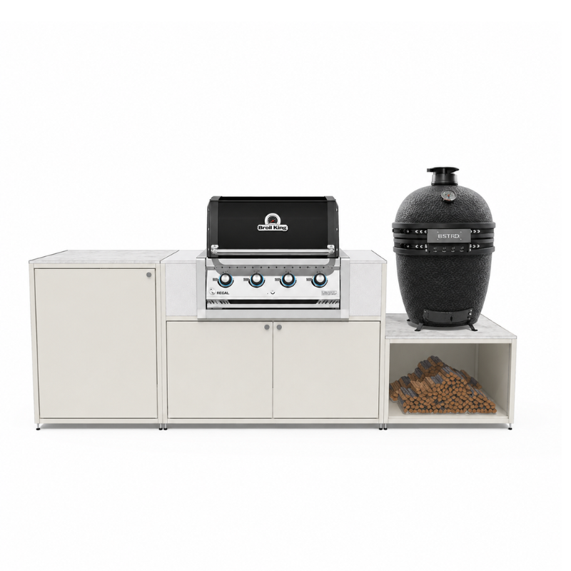 EO Chroma Silk Edition with Broil King Built 420 BBQ and BSTRD Kamado
