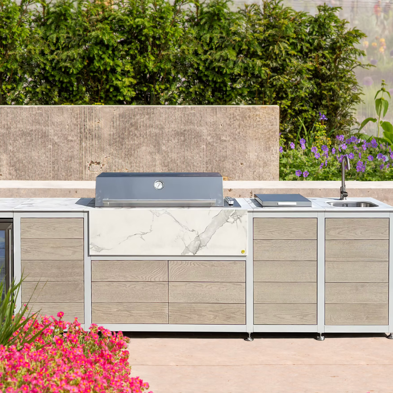 EO Original Stainless Steel Modular Outdoor Kitchen with Napoleon BILEX605RBIPSS-CE Built In BBQ