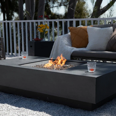 Elementi Fire Cannes Fire Table in Dark Grey.