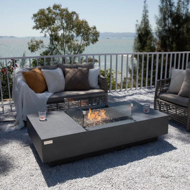Elementi Fire Cannes Fire Table in Dark Grey.
