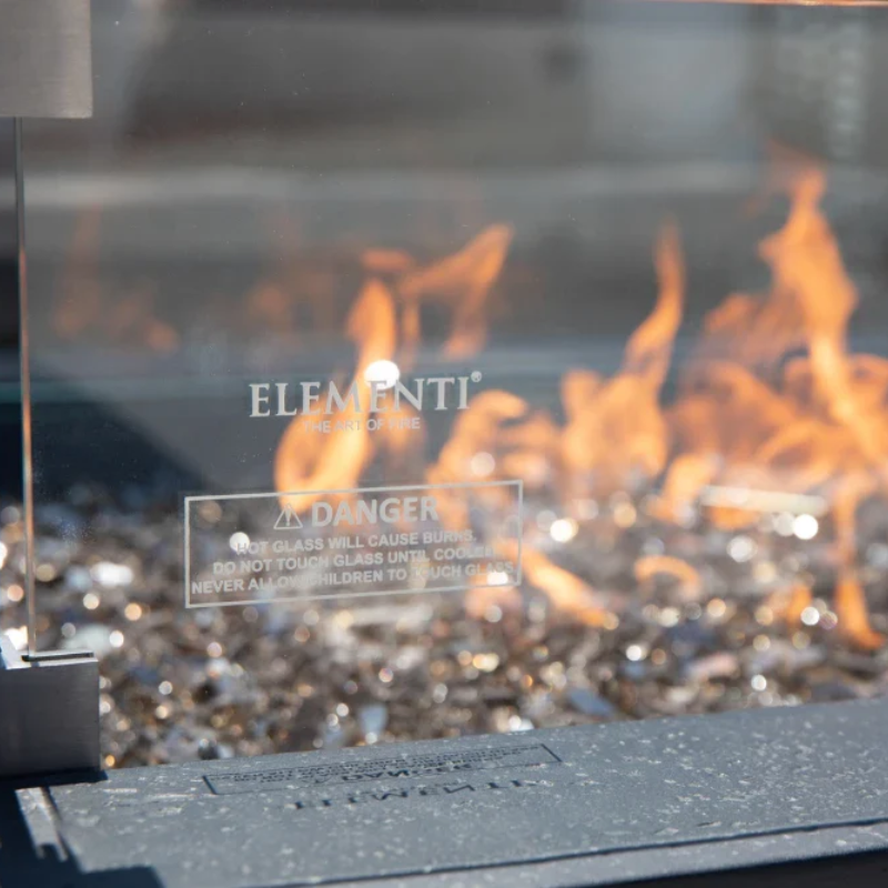 Elementi Fire Cannes Fire Table in Dark Grey.
