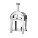 Front view of Fontana Margherita Duel Fired Pizza Oven in Anthracite Including Trolley in Anthracite
