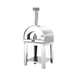 Fontana Margherita Wood Fired Pizza Oven In Stainless Steel Including Trolley