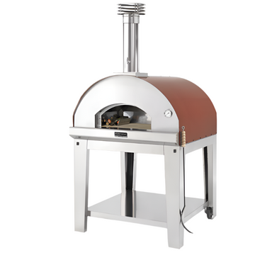 Fontana Marinara Wood Fired Pizza Oven in Rosso Including Trolley