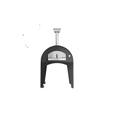 Front view of Fontana Amalfi Wood Fired Pizza Oven Including Trolley