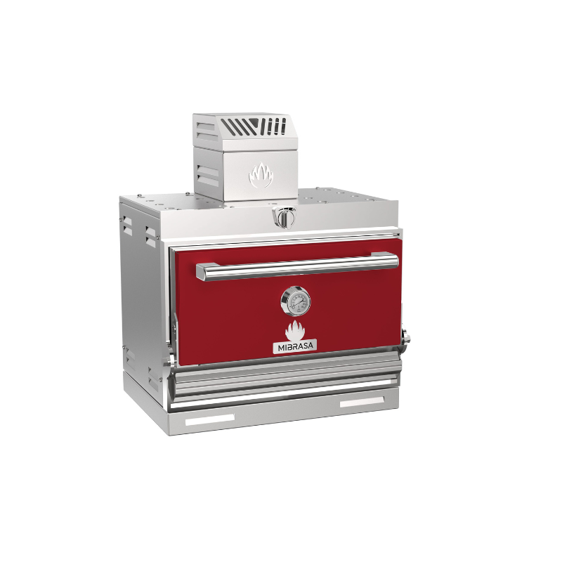 Front view of Front view of Mibrasa Worktop Charcoal Oven in red
