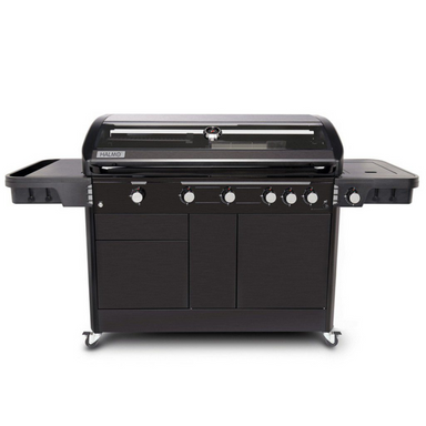 Front view of Halmo 7 Burner Premium Gas Barbecue Including Side Burner