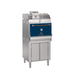 Front view of Mibrasa Charcoal Oven With Cupboard Below and Heating Rack in blue