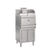 Front view of Mibrasa Charcoal Oven With Cupboard Below and Heating Rack in grey