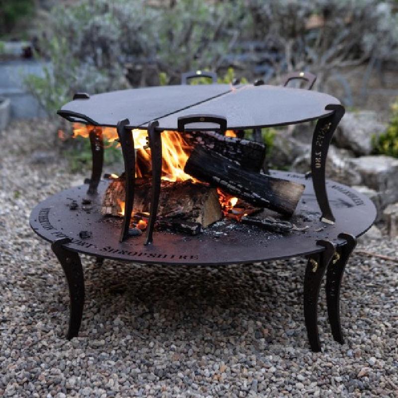 Netherton Foundry Split Chapa Griddle Plate with Fire Table in