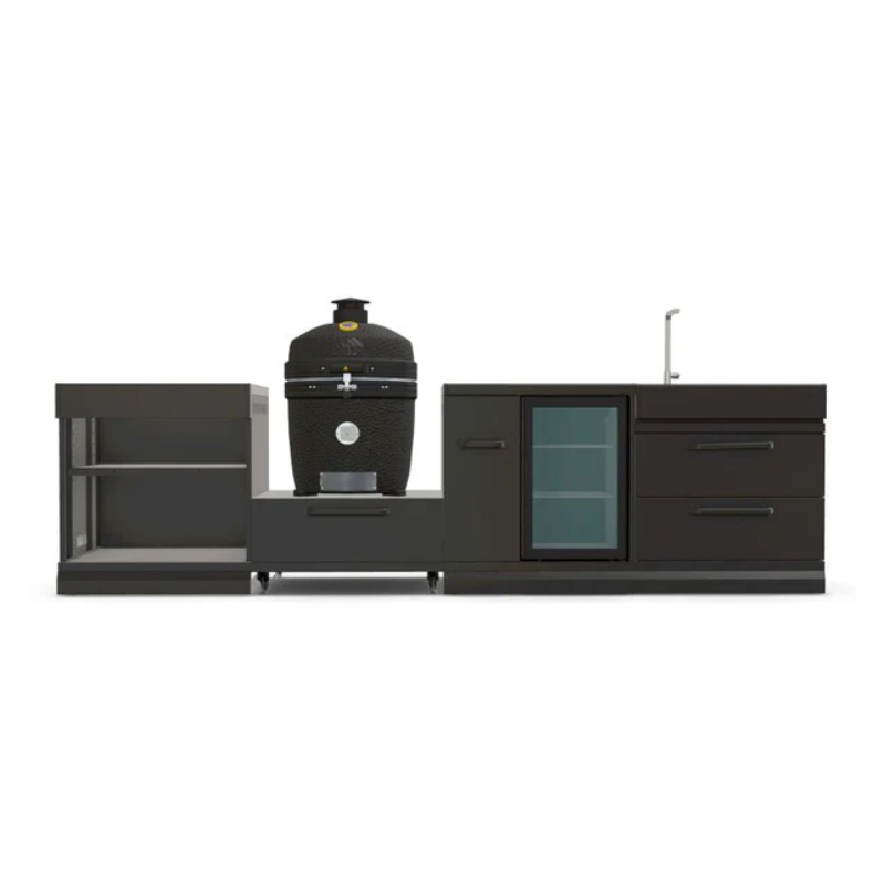 GRLLR Modular Outdoor Kitchen - Kamado Station, Fridge, Sink & Expansion Unit