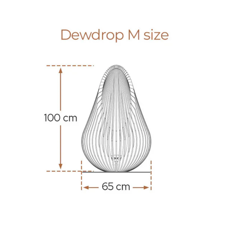 Glowbus Dewdrop in Corten Steel - Medium Size