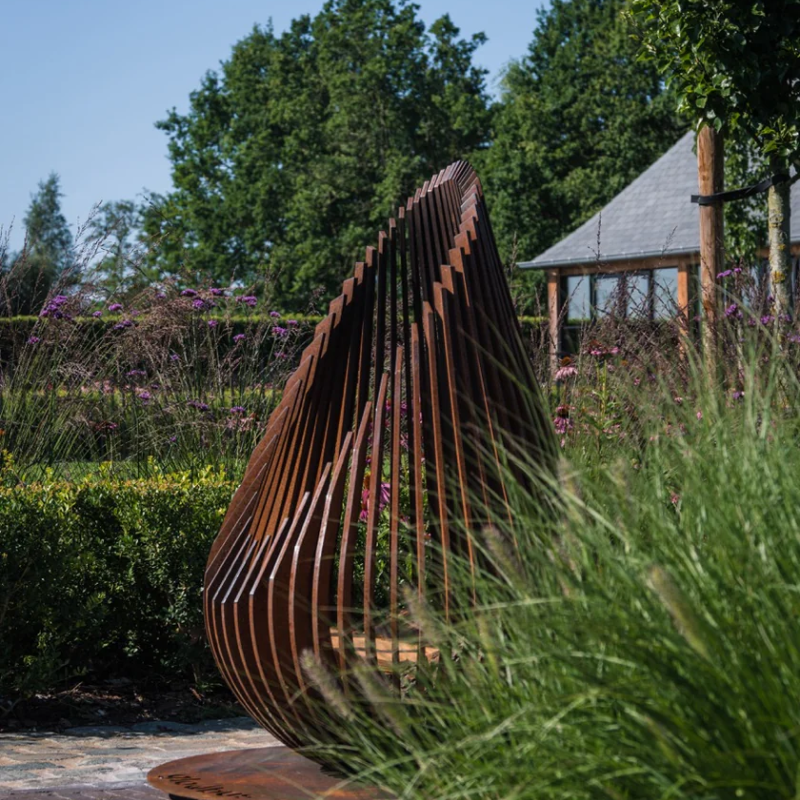 Glowbus Dewdrop in Corten Steel - Medium Size