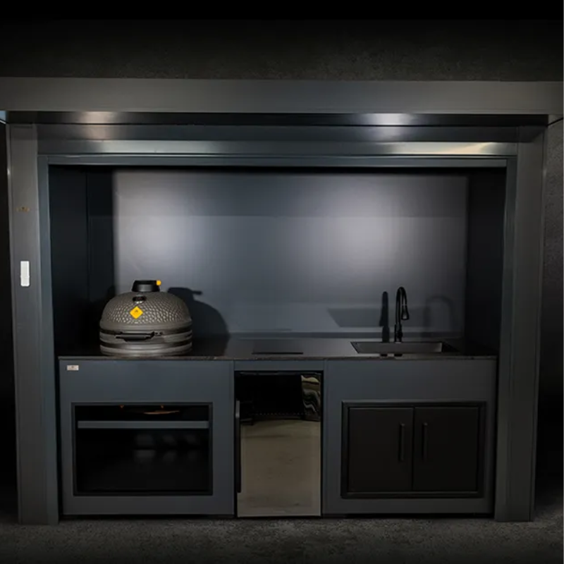 Grillandia Roll Line Kamado Cabana I BBQ & Outdoor Ktichen Pod in Anthracite