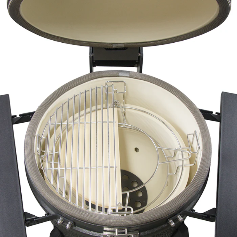 GRLLR Ember Classic Kamado 16 inch in Charcoal Black with stand