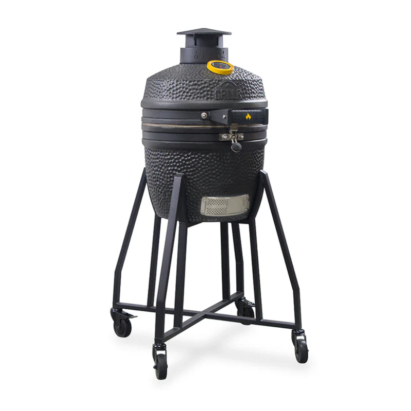 GRLLR Ember Classic Kamado 16 inch in Charcoal Black with stand