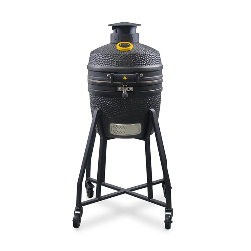 GRLLR Ember Classic Kamado 16 inch in Charcoal Black with stand