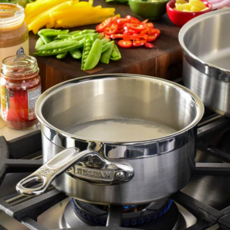 Hestan ProBond Induction Stainless Steel Saucepan & Lid - Small & Extra Large