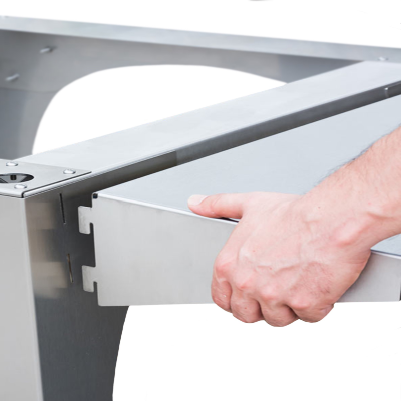 Front view of Igneus Classico shelf stand