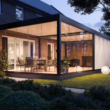 Ikon Pergola with glass doors