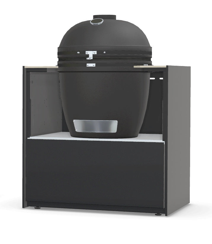 Fontana Ignes Stainless Steel Outdoor Kitchen Bar with 4 Burner BBQ, Kamado, Induction Hob, Sink, Fridge & Storage