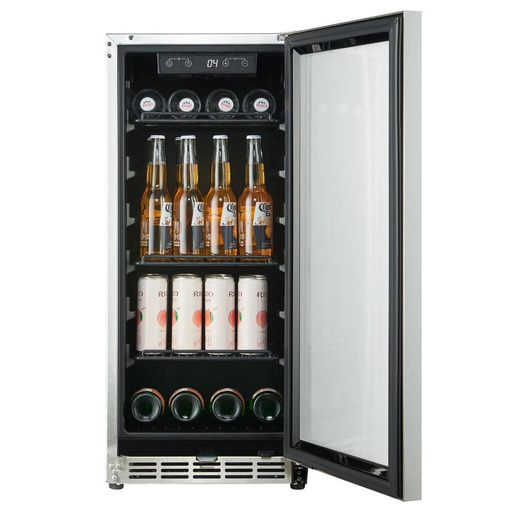 HCK SC-90 Glass Door Slim Line Outdoor Beverage Cooler 90L