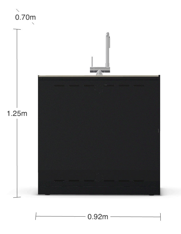 Fontana Ignes Stainless Steel Outdoor Kitchen Bar with 4 Burner BBQ, Kamado, Induction Hob, Sink, Fridge & Storage