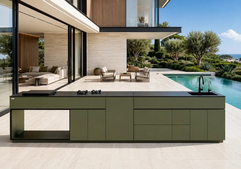 Grillionaire Moss Grade II Powder-Coated Aluminium Outdoor Kitchen, Powder-Coated Finish