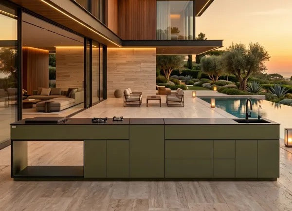 Grillionaire Moss Grade II Powder-Coated Aluminium Outdoor Kitchen, Powder-Coated Finish