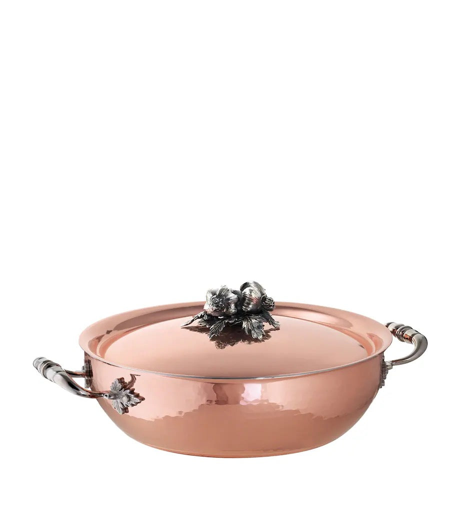 Ruffoni Opus Cupra Hammered Copper Chef Pot 34cm with Lid