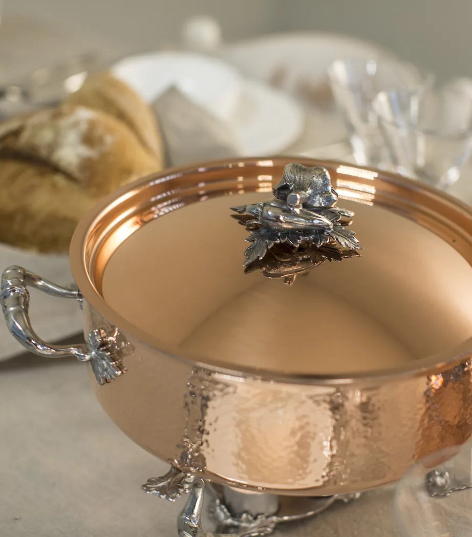 Ruffoni Opus Cupra Hammered Copper Chef Pot 34cm with Lid