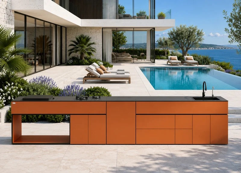 Grillandia Mandarin Grade II Aluminium Outdoor Kitchen, Powder-Coated Finish