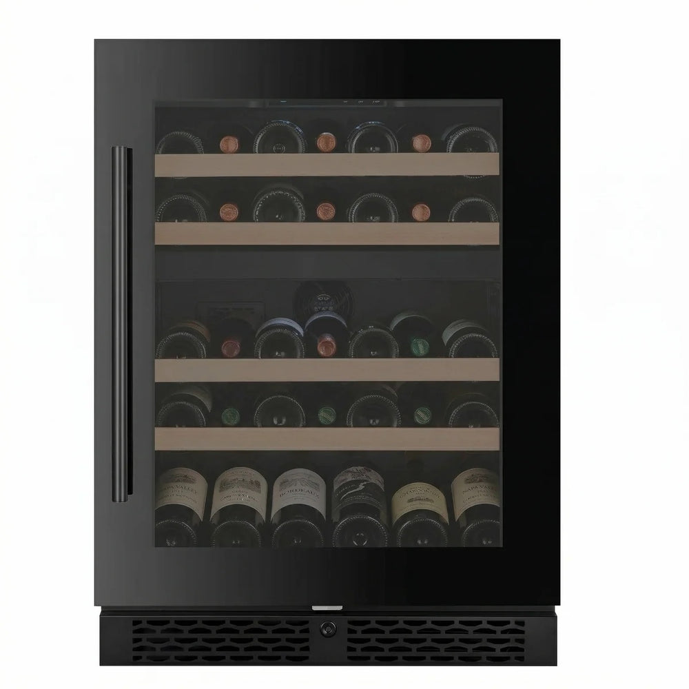 ClimaVin Noir59 Dual Zone Wine Fridge, Black Glass