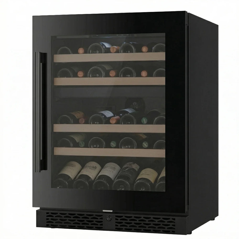 ClimaVin Noir59 Dual Zone Wine Fridge, Black Glass