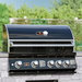 Lifestyle view of Whistler Burford Black Silk Built-In 4 Gas Burner and Weather Proof Cover