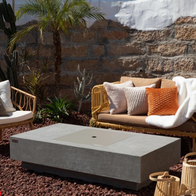 Elementi Fire Plus Monte Carlo Fire Table in Light Grey