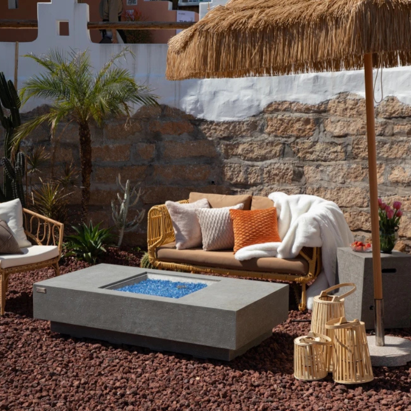 Elementi Fire Plus Monte Carlo Fire Table in Light Grey